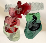 🦢 Premium Baby Socks &amp; Hairband Set – Swan Design