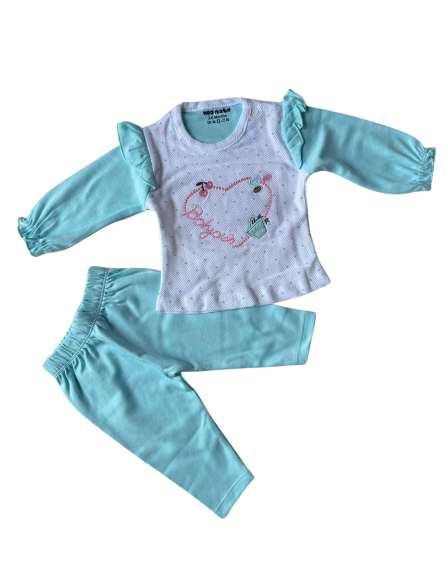 👶 Baby Girl 2-Piece Cotton Outfit – Comfort &amp; Style in One!
