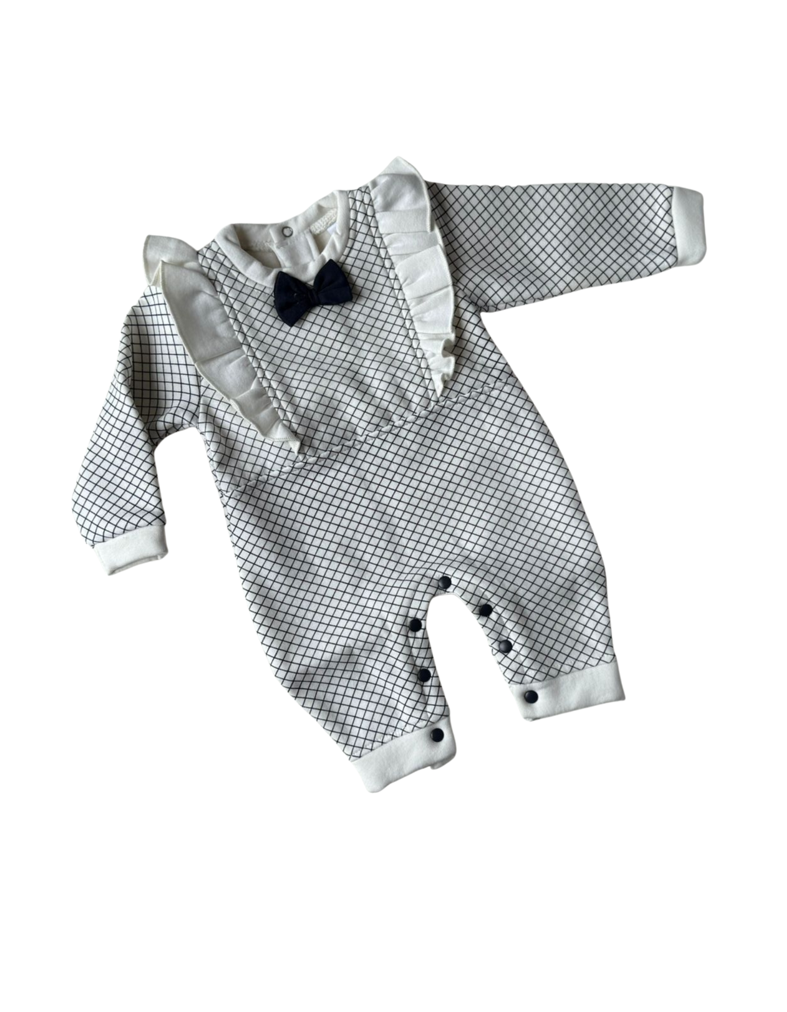 🍼 Premium Baby Girl Romper – Elegant Pink with Bow Accent