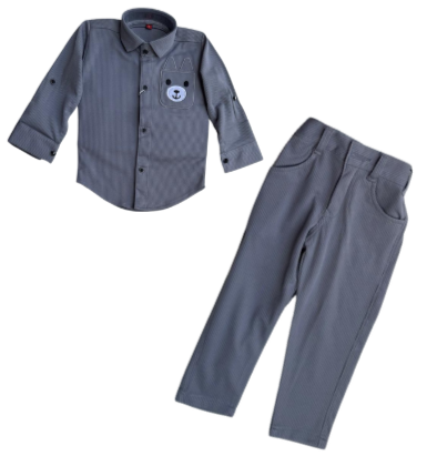 "Style meets cuteness in this bear-patch co-ord – comfy, trendy, and made for little adventures!"