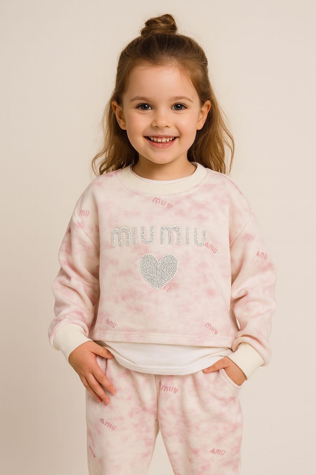 💖 Miu Miu-Inspired Baby Girl Tracksuit Set [3 pcs set]