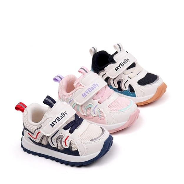 Sneakers for Boys & Girls – Breathable Mesh Running Shoes with Non-Slip Sole & Hook and Loop