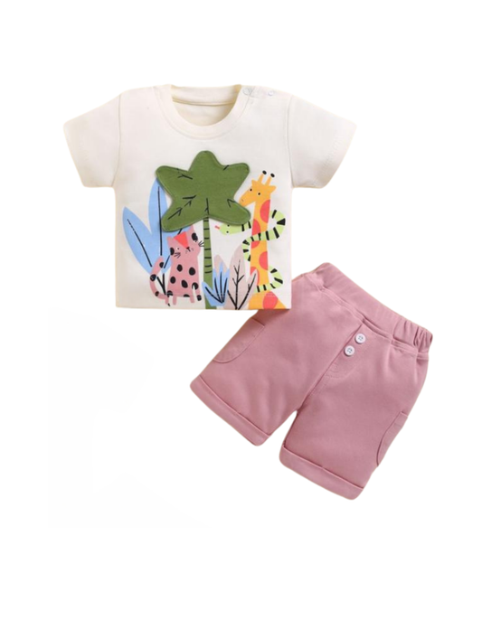 “Dress your little one in comfort and cuteness – a perfect outfit set!”