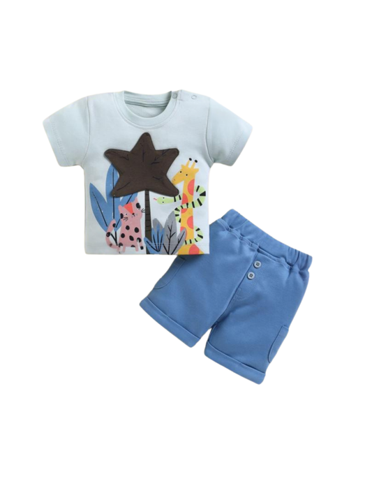 “Dress your little one in comfort and cuteness – a perfect outfit set!”