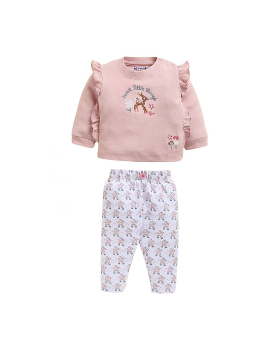 🌸 Baby Girl 2-Piece Outfit – Top &amp; Leggings Set