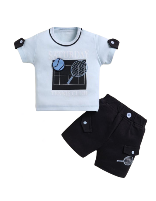 Baby Boys’ Sporty Tennis Club Outfit (2-Piece Set)