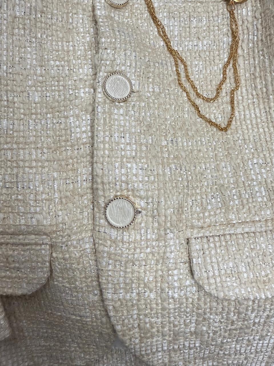 Classy blazer set with tan pants—perfect for your little prince’s special occasions!