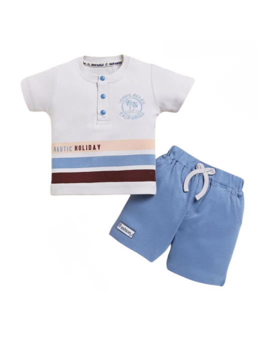 Stylish 2-piece outfit for baby boys – comfy, trendy & perfect for everyday wear!"