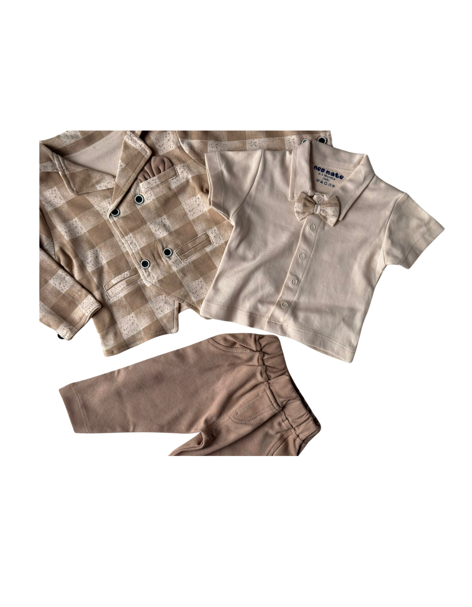 👶 Premium Baby Boy 3-Piece Outfit Set