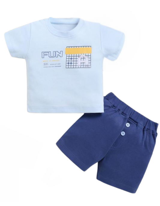 "Trendy &amp; comfy 2-piece baby boy cotton outfit