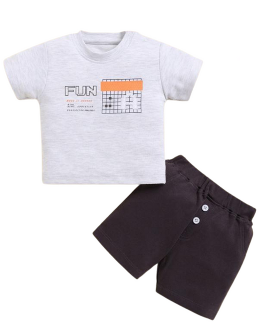 "Trendy &amp; comfy 2-piece baby boy cotton outfit