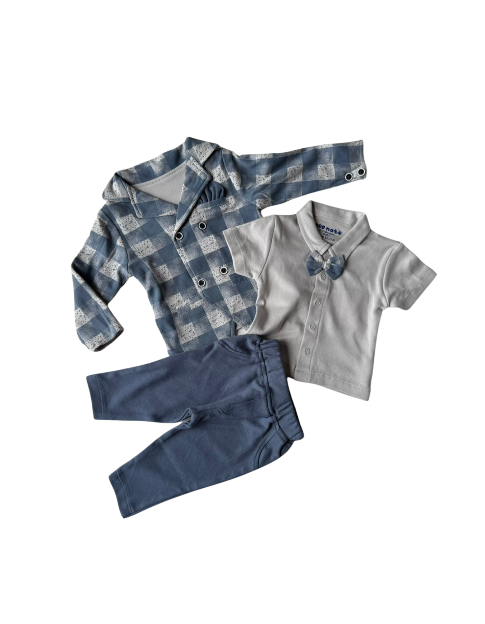 👶 Premium Baby Boy 3-Piece Outfit Set