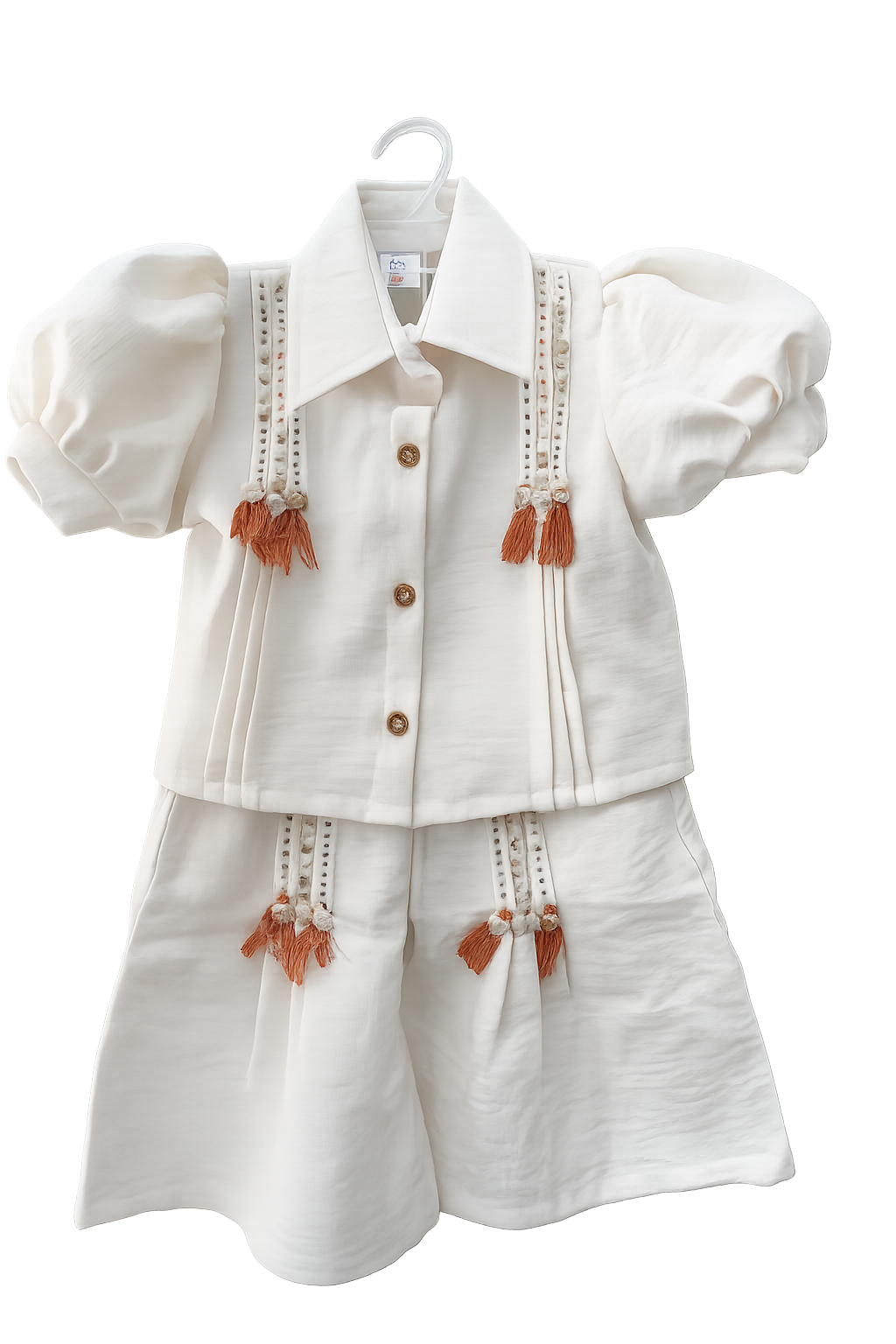 Elegant Cream Co-ord Set for Little Girls