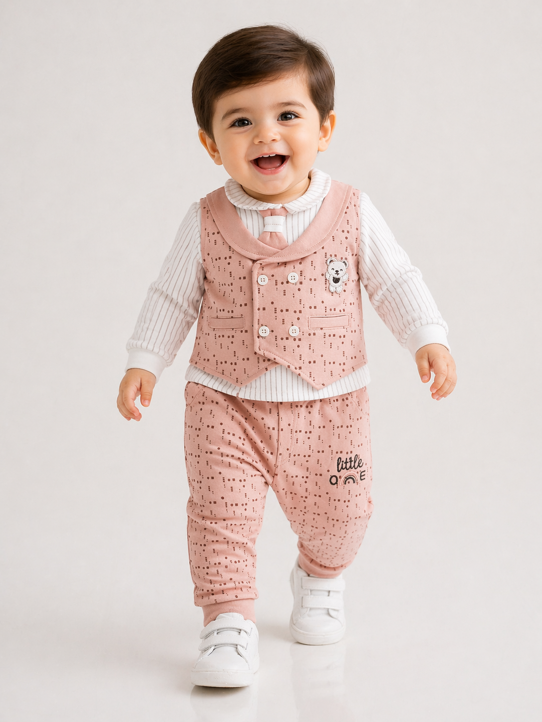 Elegant Baby Boys Formal 3-Piece Outfit – “Little One” Edition