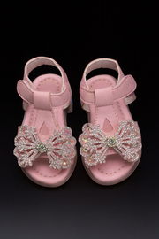 ✨ Pink Sparkle Bow Sandals – For Little Princesses ✨
