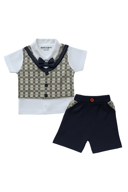 A classy mini-suit for your little prince!