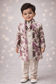 Premium Floral Sherwani Set for Boys