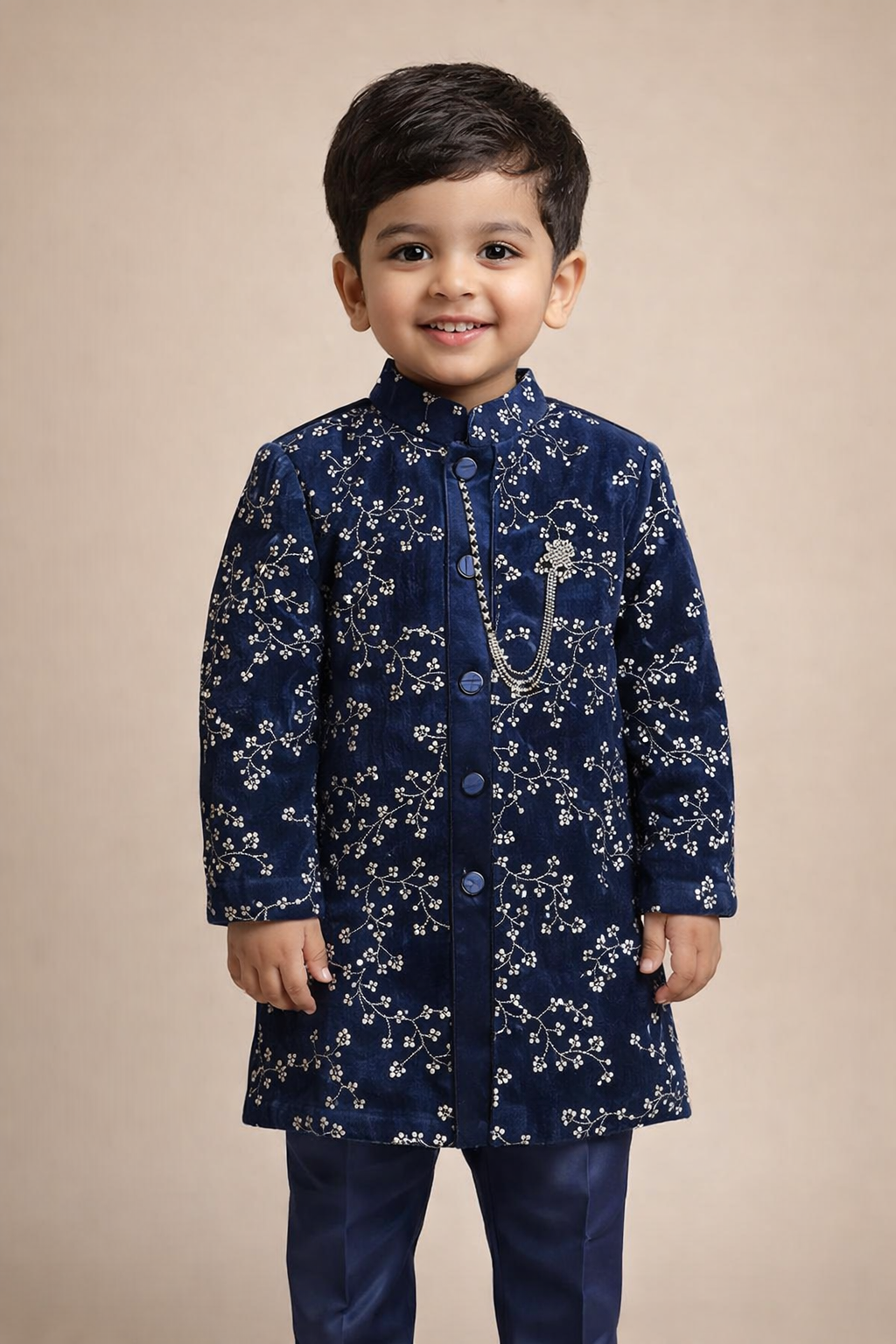 Embroidered Sherwani Set for Boys