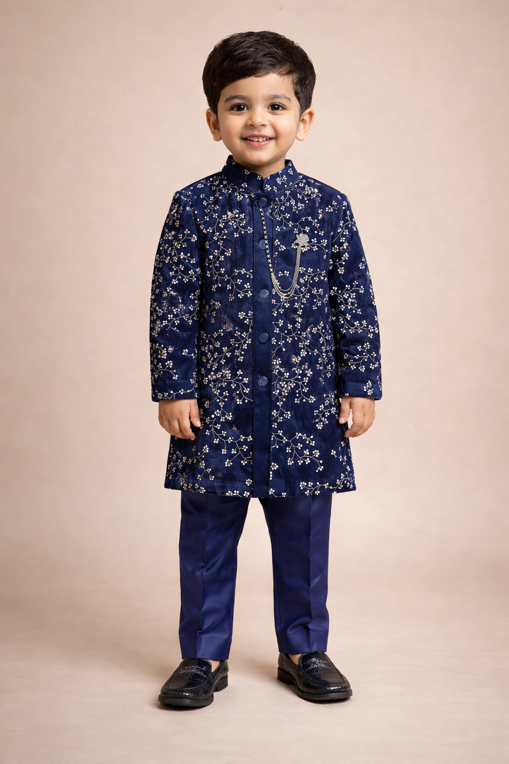 Embroidered Sherwani Set for Boys