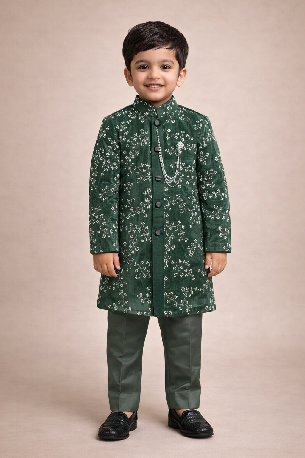 Embroidered Sherwani Set for Boys