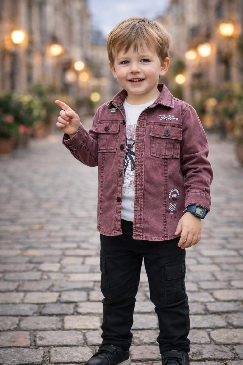 Mini Me Kids Denim Jacket Dress Set.