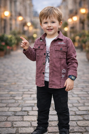 Mini Me Kids Denim Jacket Dress Set.