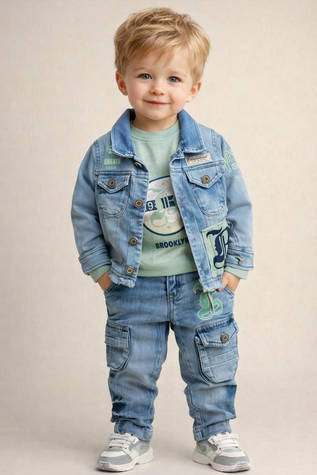 Cute & Handsome Baby Boy Denim Outfit