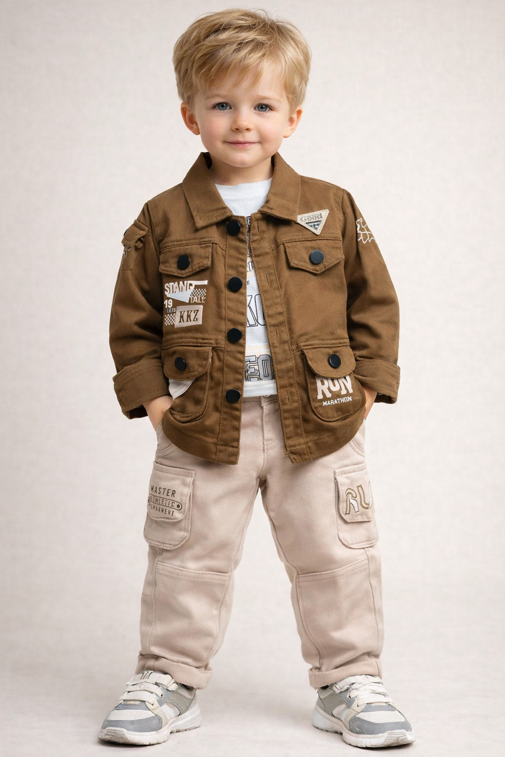 Premium Baby Boy Jacket & Pant (3-pcs Set)