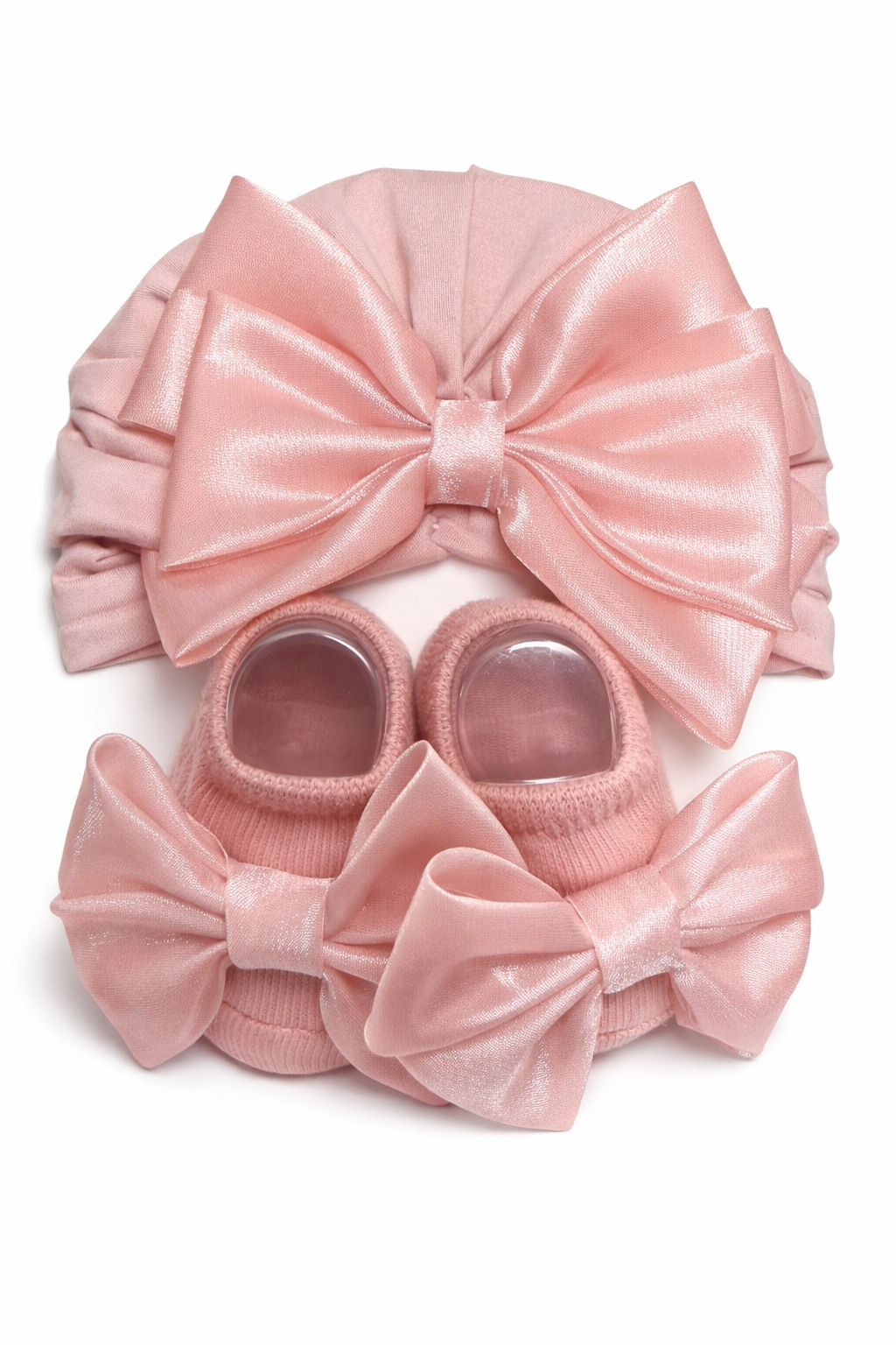 Elegant Baby Headband & Booties Combo Set