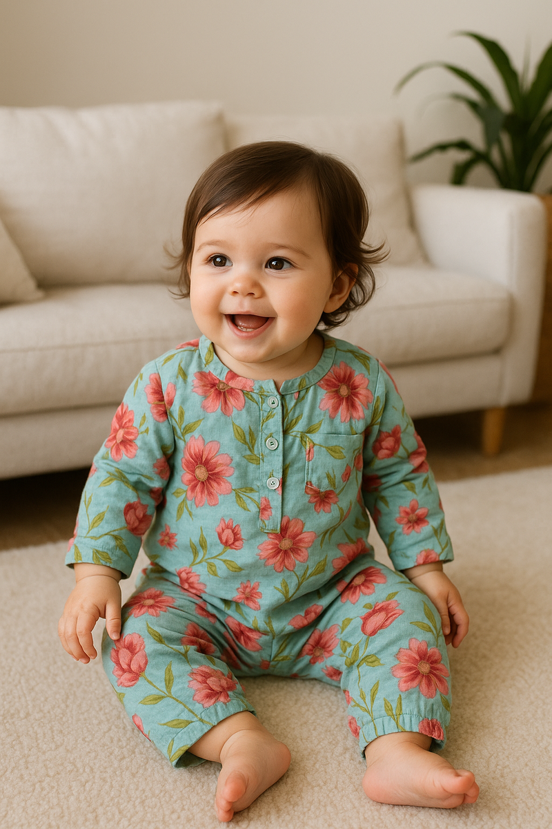 Blossom Breeze Floral Nightwear Set-zoom-