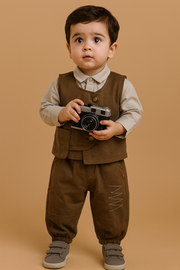 👦 Classic 3-Piece Baby Boy Outfit for little explorers