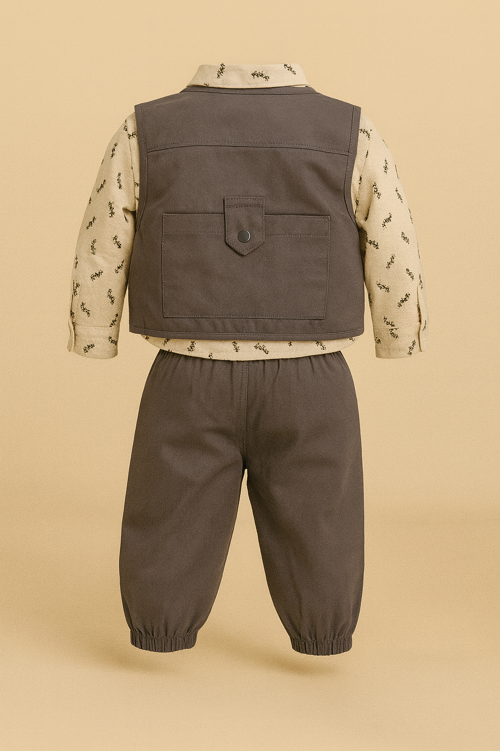 👕 Stylish Boys’ 3-Piece Outfit Set (Vest, Shirt & Pants)