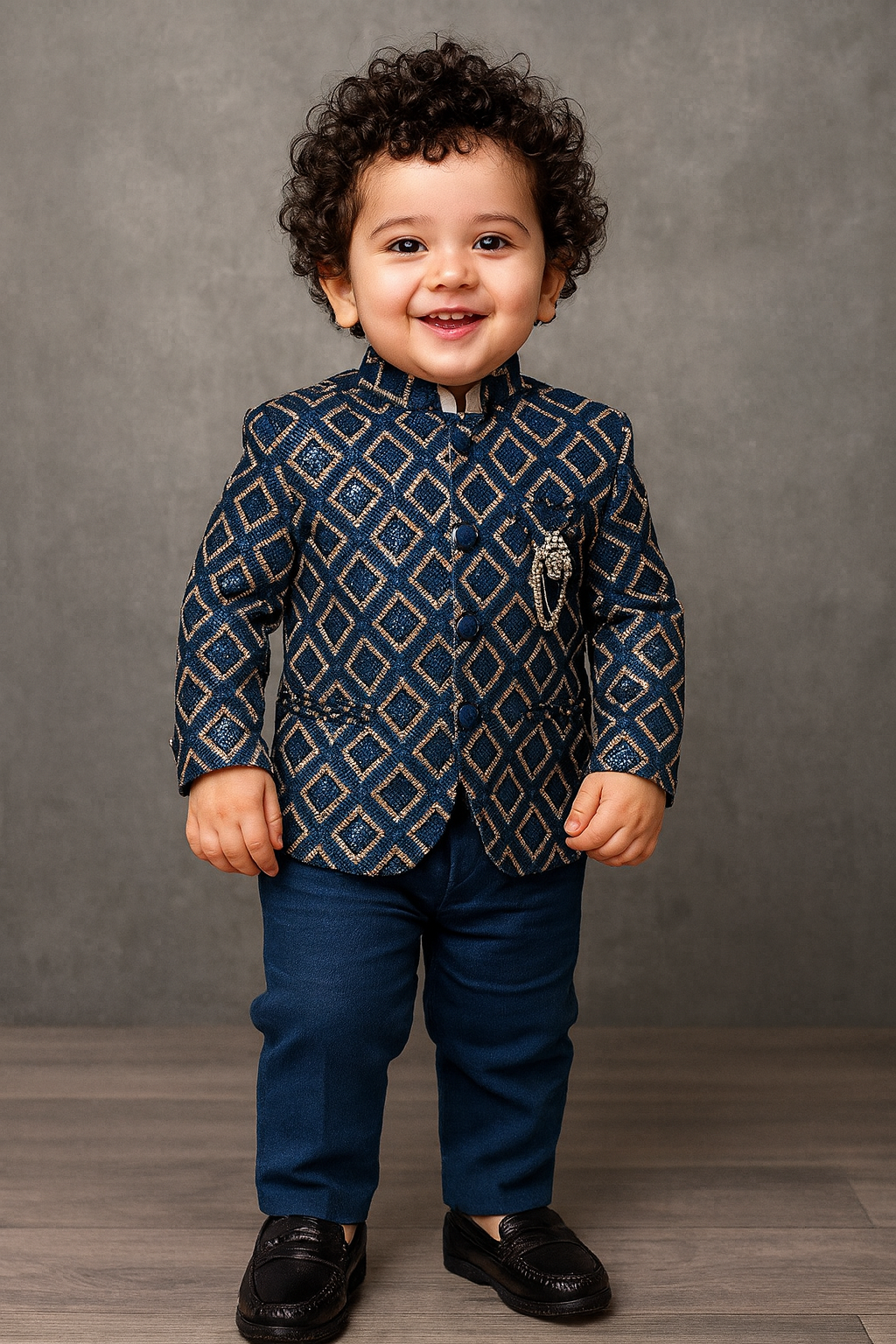 🌟 Boys Stylish Casual Blazer Outfit Set {3 pcs set}