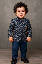 🌟 Boys Stylish Casual Blazer Outfit Set {3 pcs set}