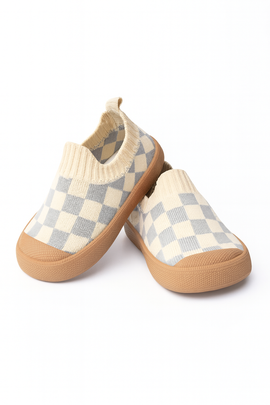 🥿 Kids’ Checkered Slip-On Shoes