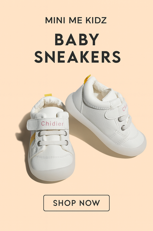 🍼 Mini Me Kidz – Soft White Baby Sneakers