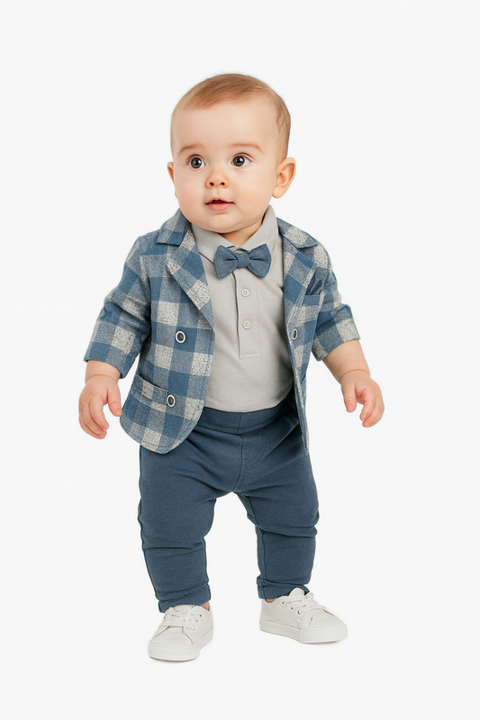 👶 Premium Baby Boy 3-Piece Outfit Set