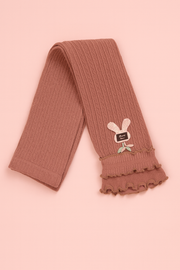 🧦 Premium Baby Girl Knit Stockings – Dusty Rose