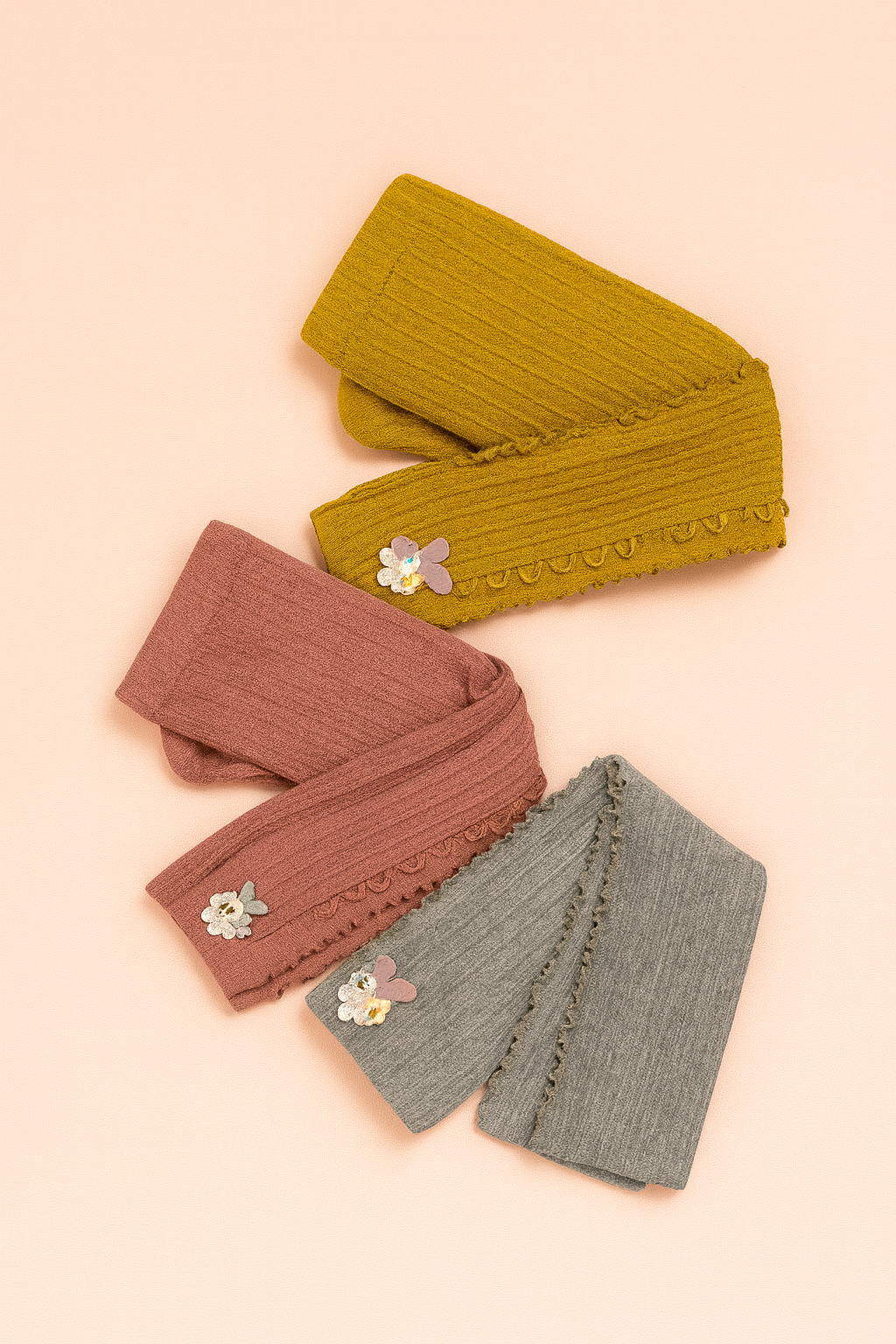 🌸 Mini Me Kidz – Premium Knitted Stockings for Girls