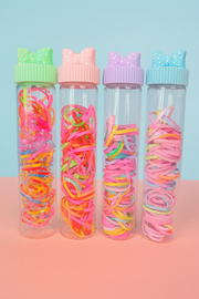 🎀 Mini Me Kidz – Cute Hair Bands in Bow Cap Tubes 🎀[SET OF 4]
