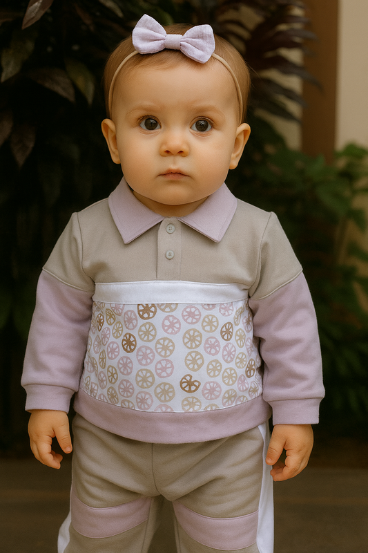 Sweet Sprinkle Tracksuit Set – Soft Collar Style
