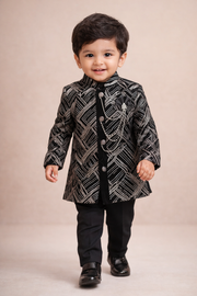 Royal Boys Embroidered Velvet Sherwani Set | Wedding & Party Wear