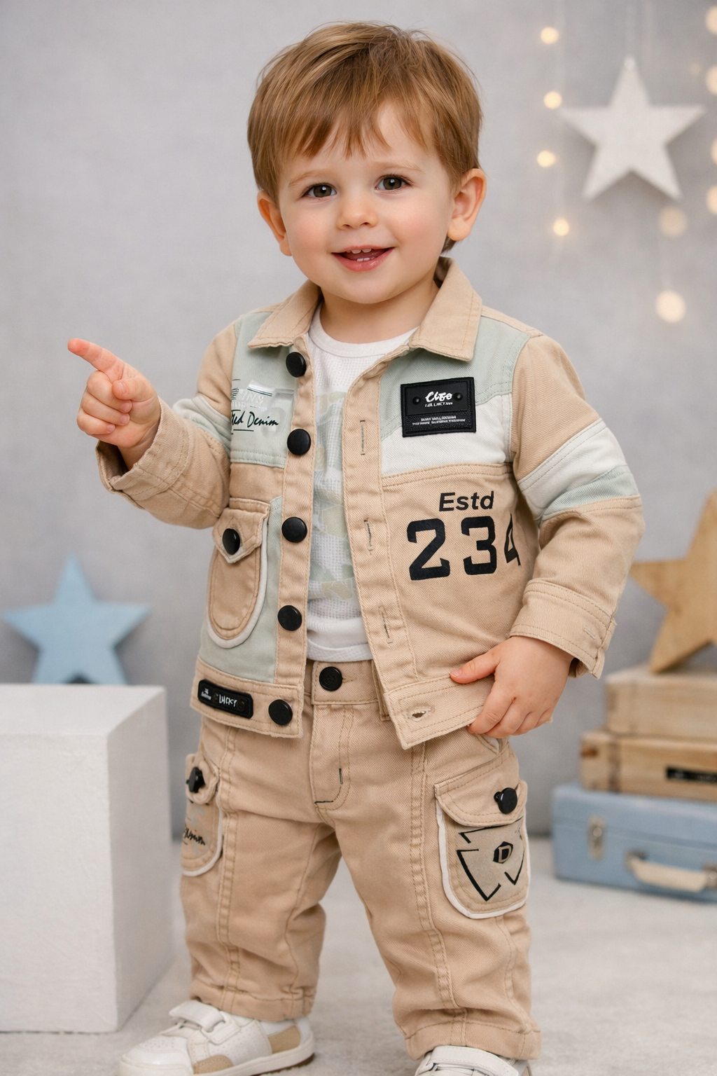 Premium Boys Jacket & Cargo Pants Set – Stylish & Comfortable