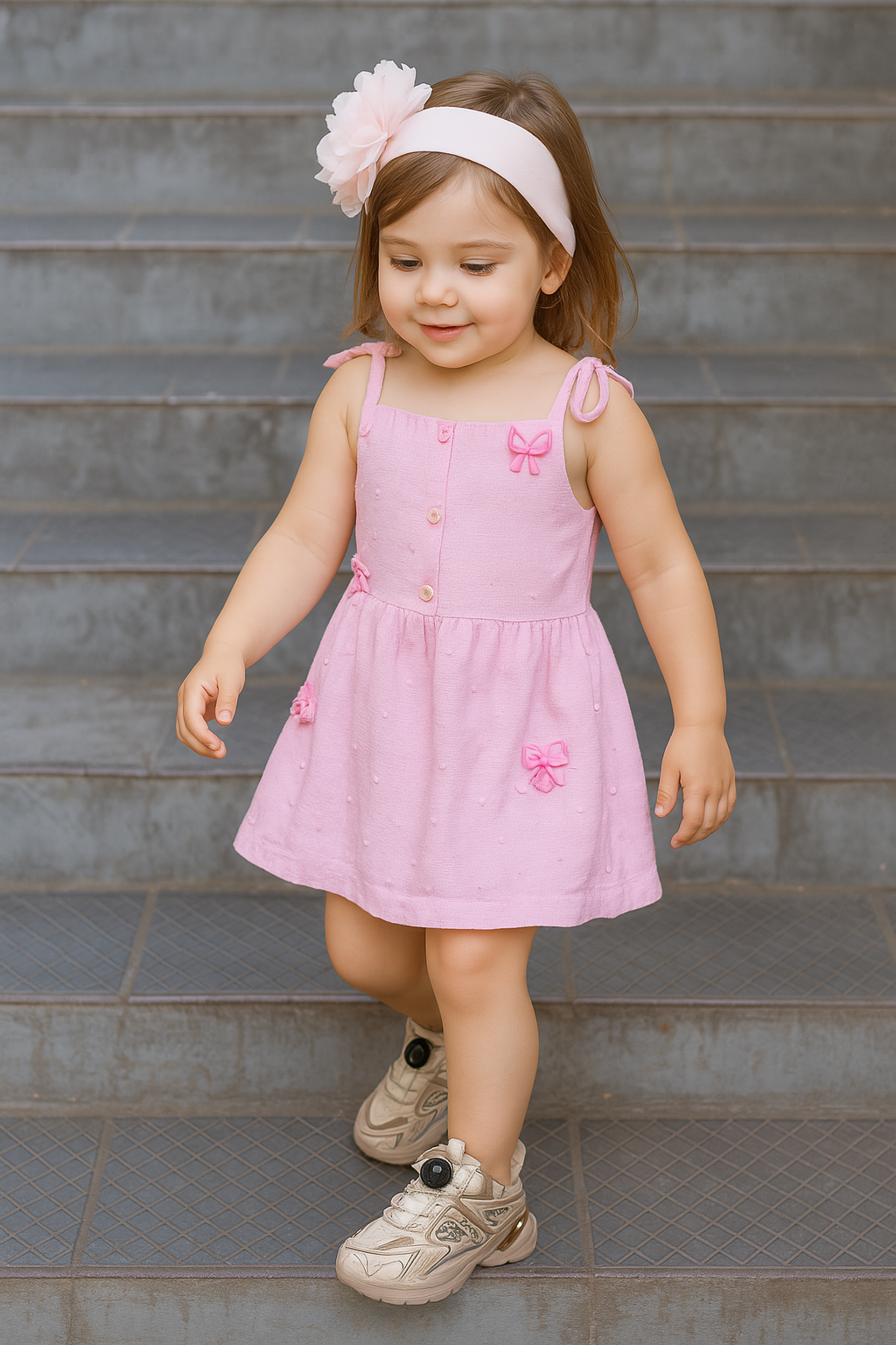 Beige Power-Lock Sneakers – Durable, Comfy & Easy for Kids