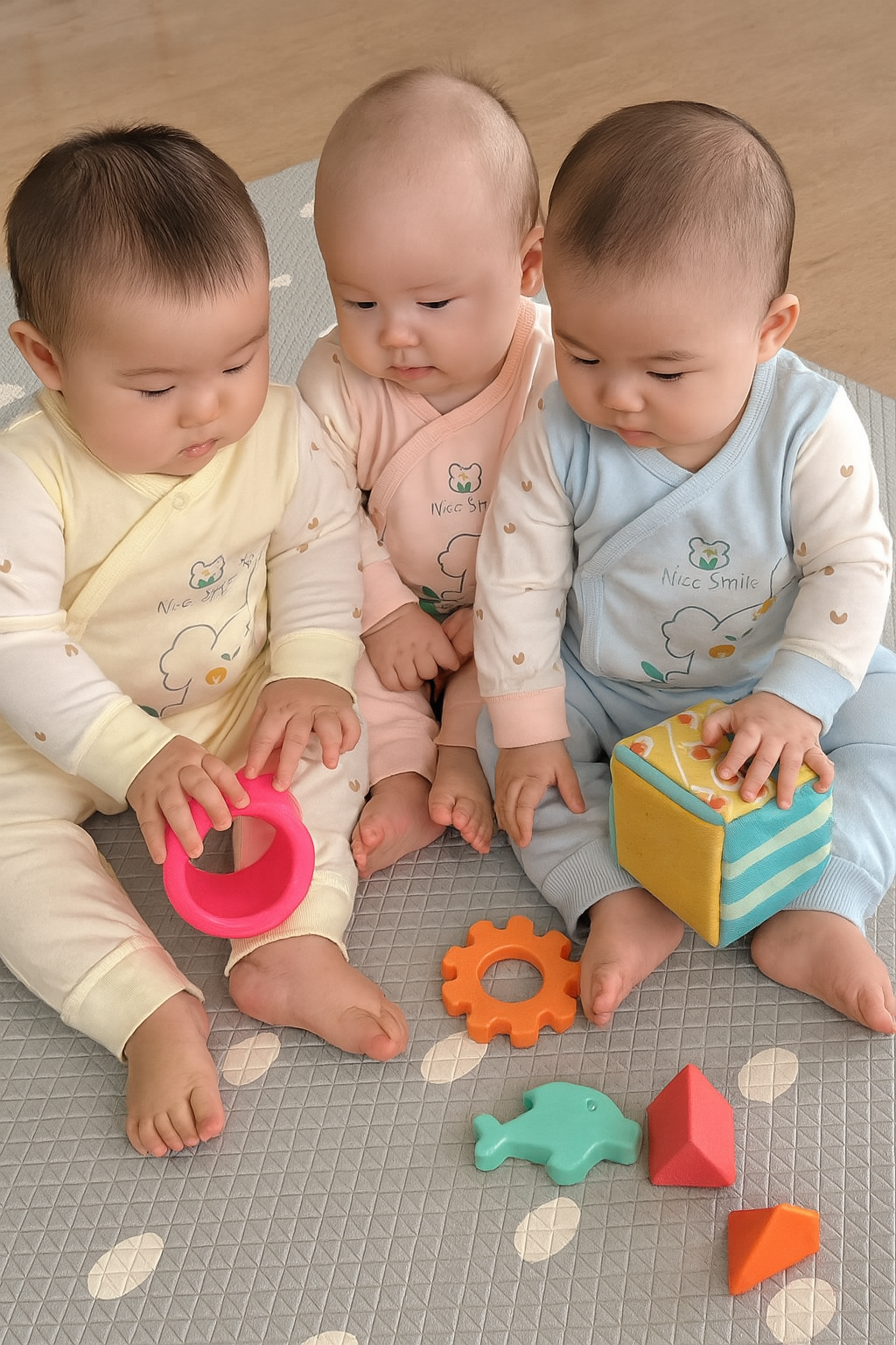 "Cloud Soft Baby Co-Ord Sets – 3 Pastel Dreams"(set of 3)