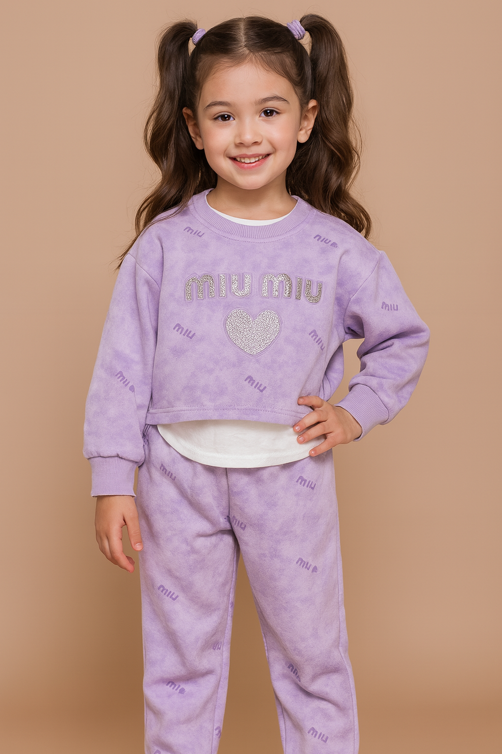 💖 Miu Miu-Inspired Baby Girl Tracksuit Set [3 pcs set]