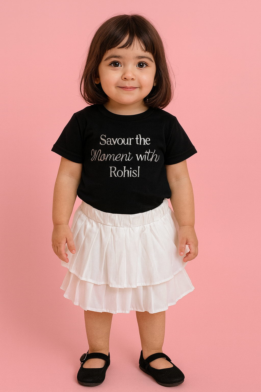 🖤 Stylish Black &amp; White Girls Outfit Set 🖤