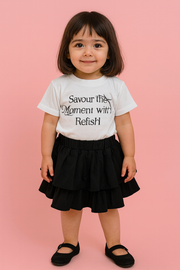 🖤 Stylish Black &amp; White Girls Outfit Set 🖤