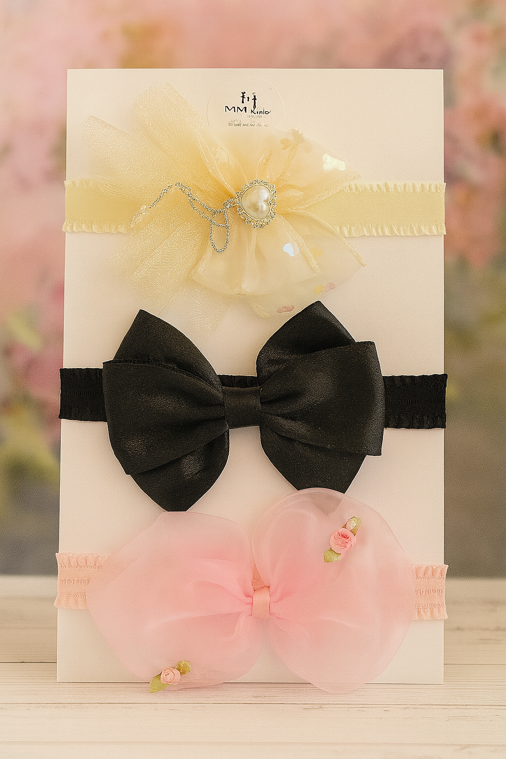 🌸 Mini Me Kidz Premium Baby Headband Set (Pack of 3)
