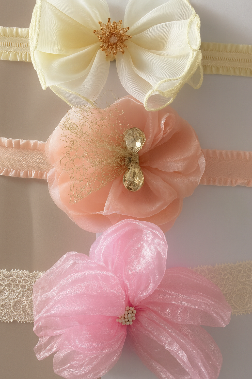 🌸 Mini Me Kidz Luxury Baby Headband Set (Pack of 3)